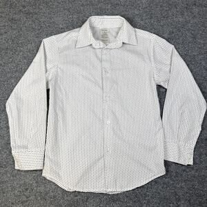 Calvin Klein Boy's Size 8 Long Sleeve Button-Up Collared Shirt - White